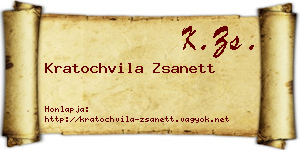 Kratochvila Zsanett névjegykártya