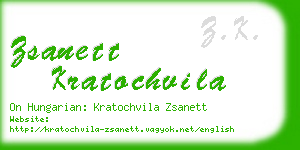 zsanett kratochvila business card